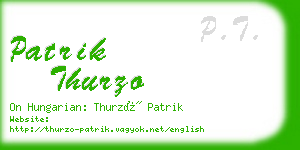 patrik thurzo business card